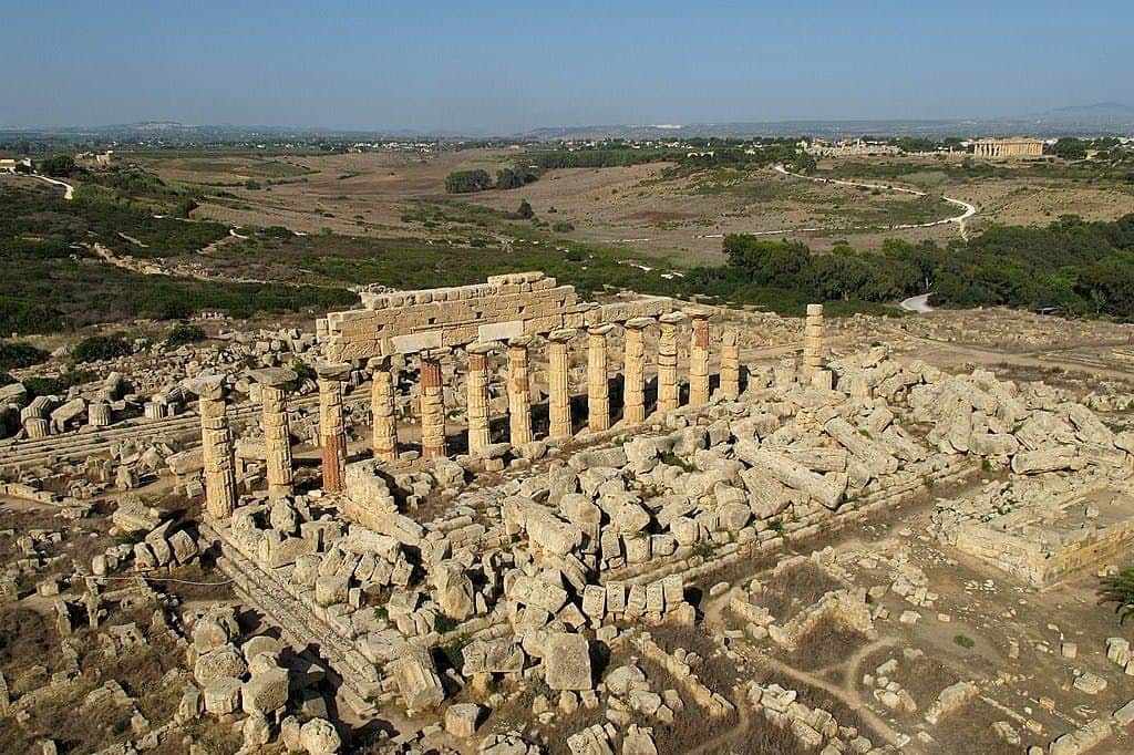 Entrance to Selinunte Archeological Park + Roundtrip Shuttle Service Aereal view