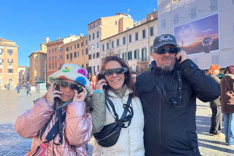 Rome: Piazza Navona Underground & Multimedia Experience Customers with 3D glasses