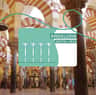 The image shows the interior of a building with arches and columns, overlaid with an "ANDALUSIA DIGITAL PASS" graphic.